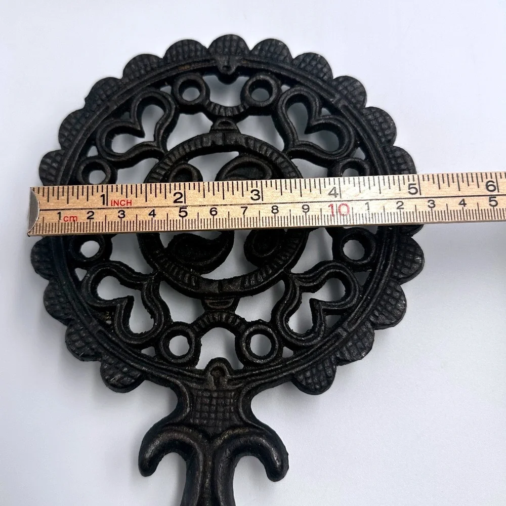 Antique‎ Cast Iron Trivets Napan Rine & Co Boston Mass Victorian Set of 2